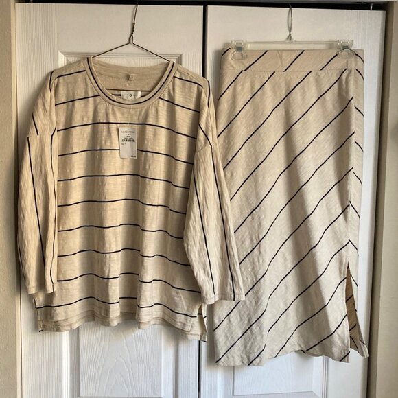 Stripe top and skirt set - Picture 2 of 16